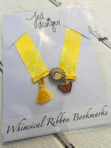 Jed Designs Bookmark-sunflower & butterfly