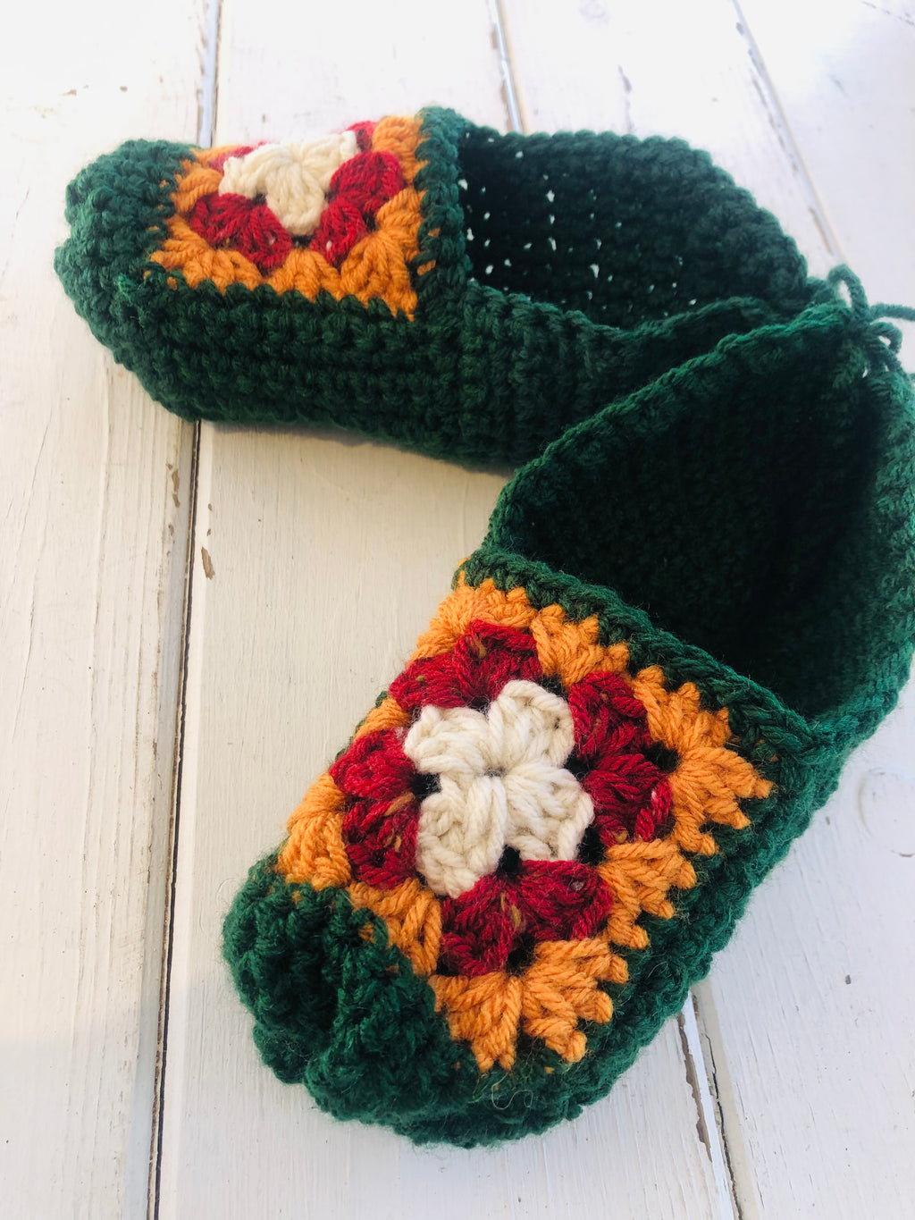 Handmade Granny Square House Slippers