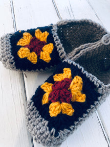 Handmade Granny Square House Slippers