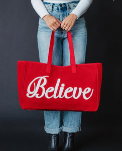 Believe Canvas Tote