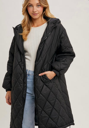 BIBI Quilted Jersey Jacket- black