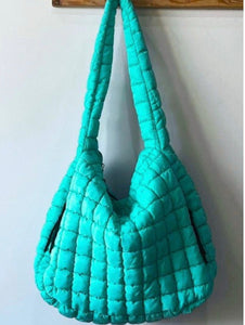 The Nova Scotia Quilted Crossbody- Aqua