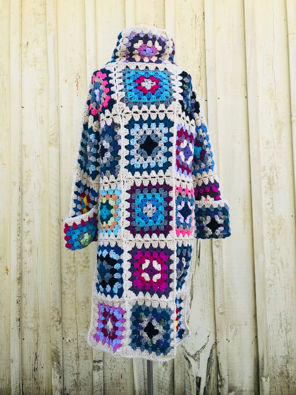 Granny Square Cowl Neck Tunic