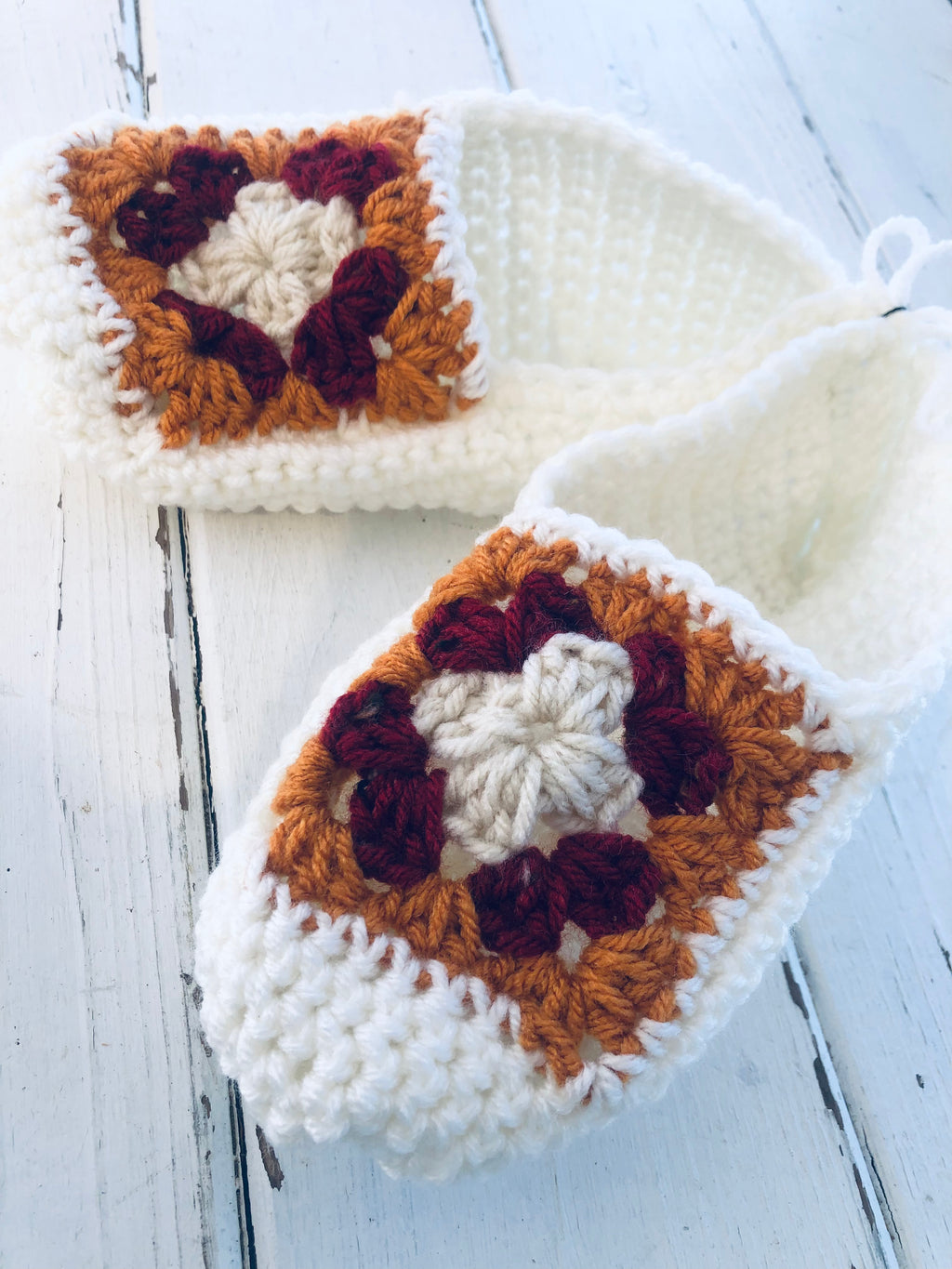 Handmade Granny Square House Slippers