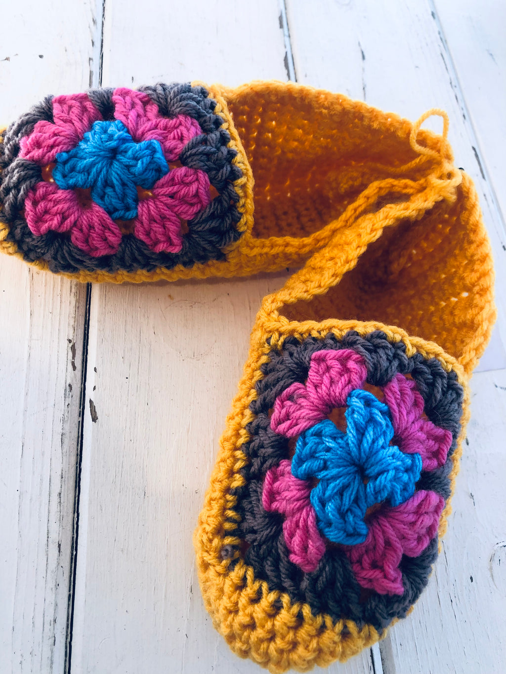 Handmade Granny Square House Slippers