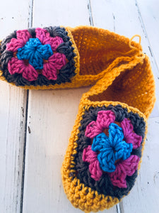 Handmade Granny Square House Slippers