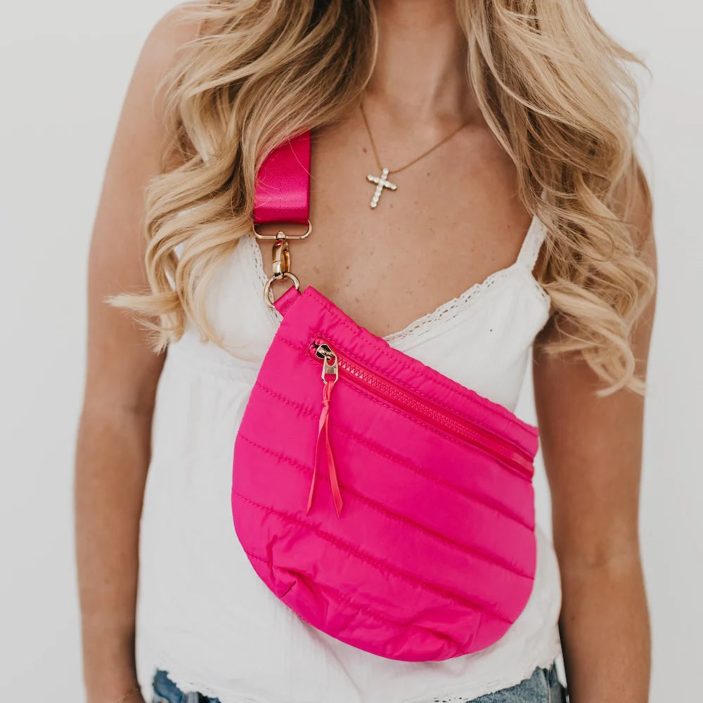 The JOILE Quilted Bag -hot pink