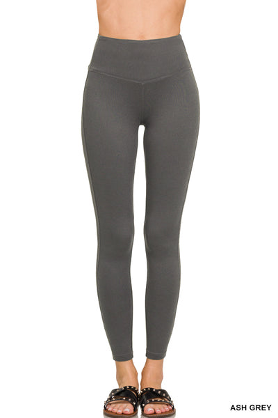 Zbrand Brushed Microfiber Leggings - slate