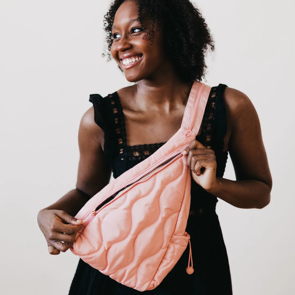 Philly Puffer Sling Bag/ Backpack PINK