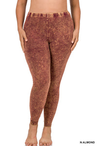 Zbrand Mineral Wash Leggings-curvy