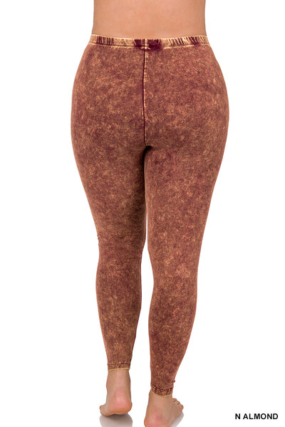 Zbrand Mineral Wash Leggings-curvy