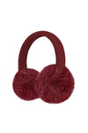 C.C. Faux Fur Earmuffs- burgundy