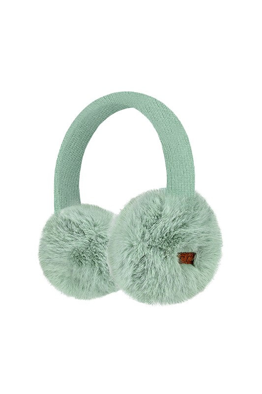 C.C. Faux Fur Earmuffs- mint