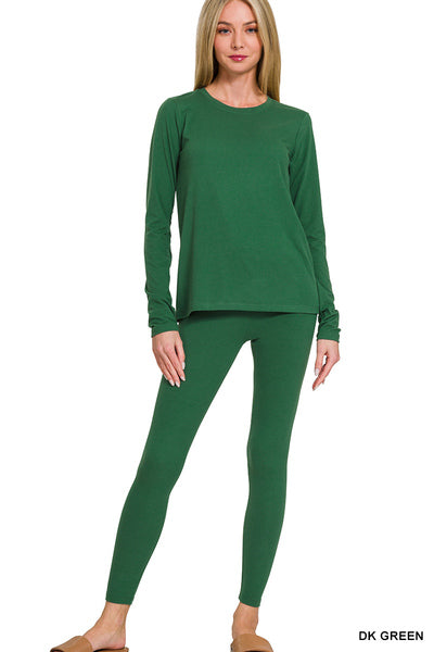 Microfiber Legging Set- kelly green