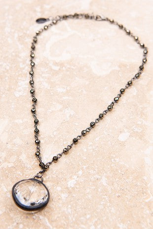 Ariel Necklace in Hematite by Dilan