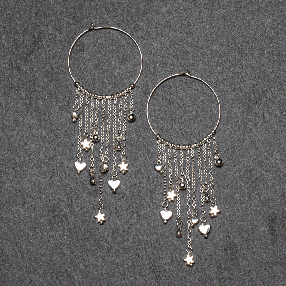 Rings & Charms Drop Earrings