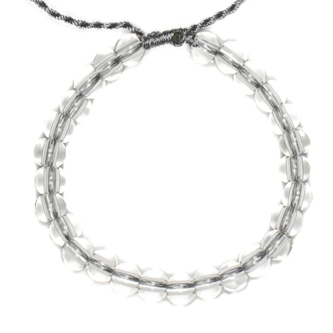 Glass Bead Bracelet- grey string