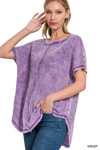 Waffle Back Patch Zbrand Tunic - Violet