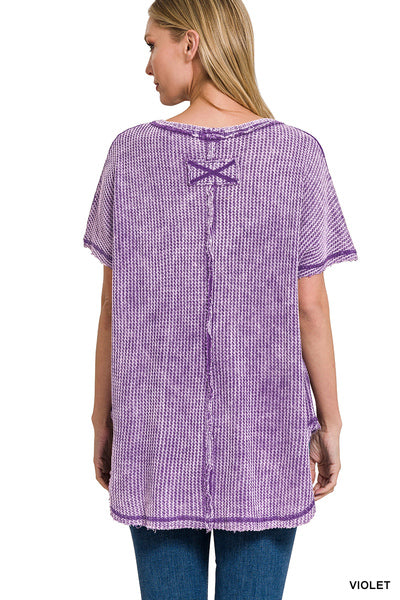 Waffle Back Patch Zbrand Tunic - Violet