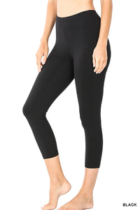 Cotton crop leggings zbrand- black