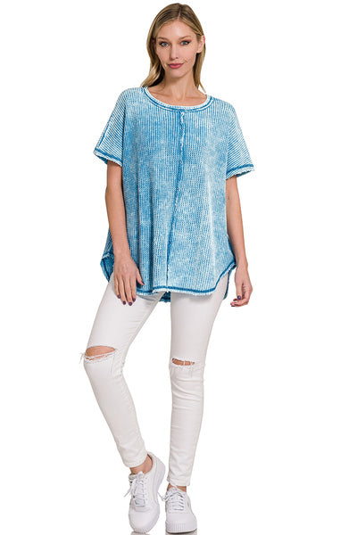 Waffle Back Patch Zbrand Tunic - ocean