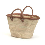 Leather & Straw Market Bag